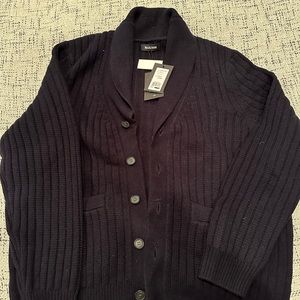 NAADAM Men’s shawl collar cardigan - Navy Large NWT